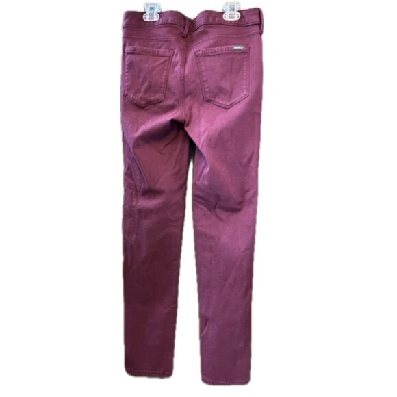 Eddie Bauer Slightly Curvy Slim Straight plum jeans size Tall 6 - Picture 2 of 7